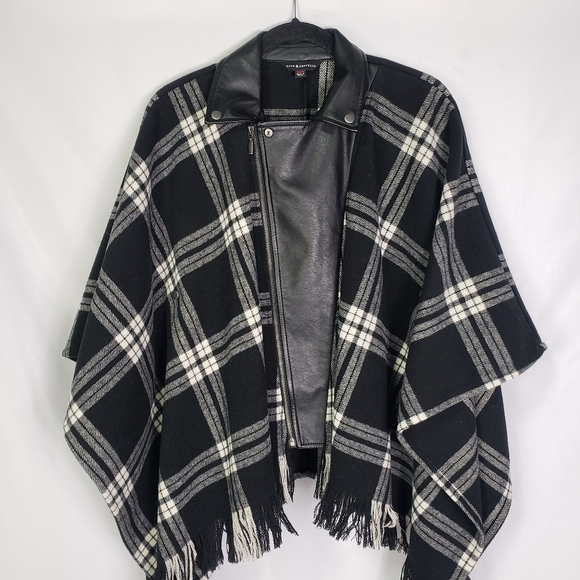 Rock & Republic Moto Style Poncho Jacket - Picture 3 of 16